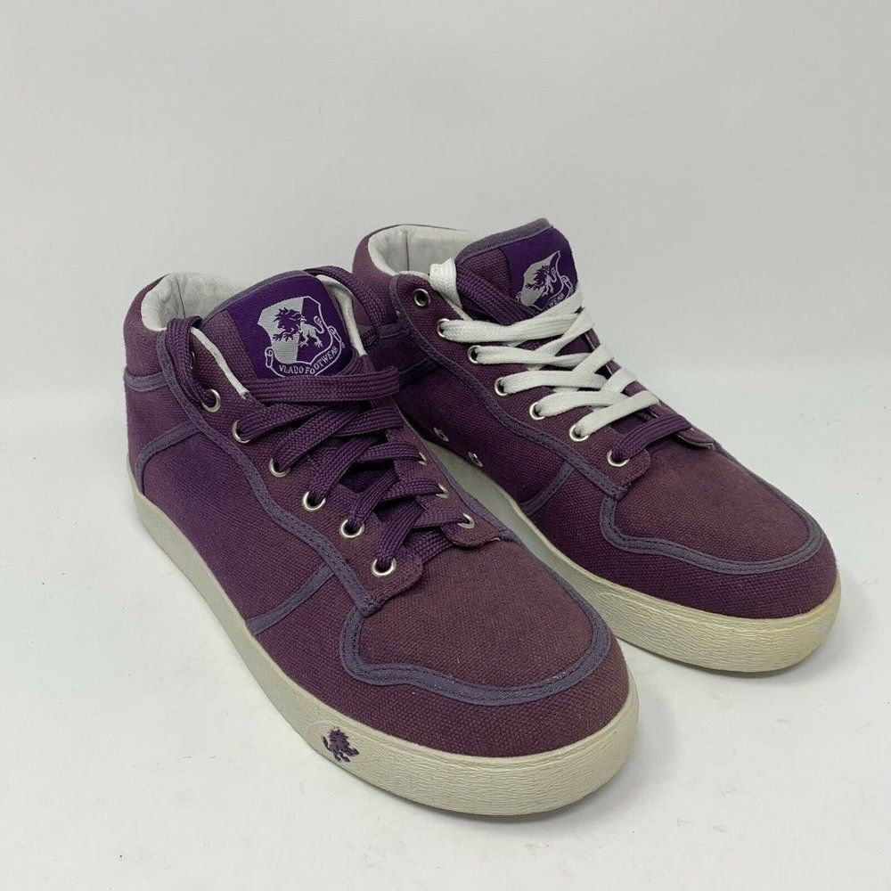 Unisex Vlado Footwear Luxury Kicks Purple Canvas Sneakers Men's 8/Women's 9.5